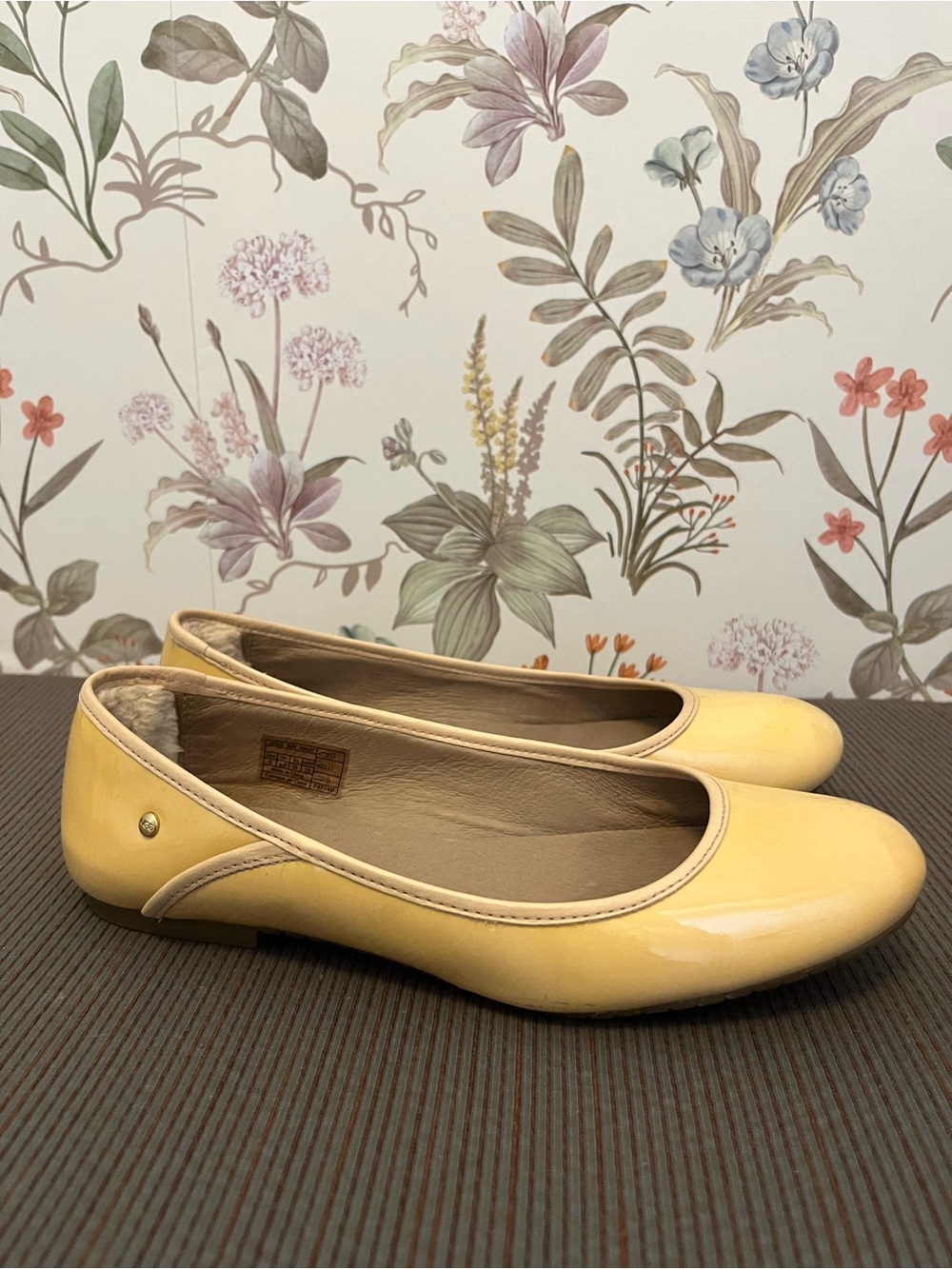 UGG Yellow Patent Ballet Flats